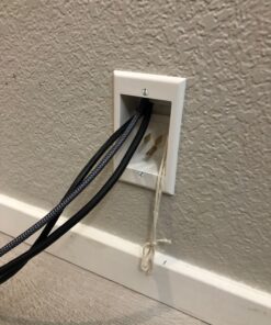 PowerBridge Two-CK Dual Outlet TV Cord Hider for Wall Mounted TV’s - Recessed in-Wall Cable Hider System for Power & Low Voltage - Matches Existing Outlets - Hide Wires with This Easy DIY Install Kit Dual Power 85 81x 4eeLiaL