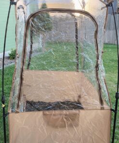 Sports Tent, MioTsukus Instant Weather Proof Pod, Pop Up Bubble Clear View Tent, All Weather Shelter with Extra Top Cover for Soccer, Football, and Other Outdoor Events- 1~4 People 40"l X 46"w X 65"h (1~2 Person) 65 81x pazT9HL