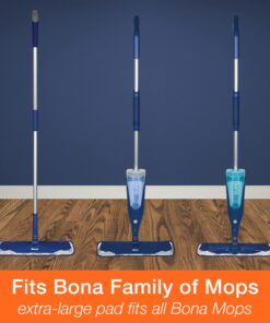 Bona Microfiber Cleaning Pad, for Hardwood and Hard-Surface Floors, fits Bona Family of Mops, 1 Pack 29 81x0CiHQEL