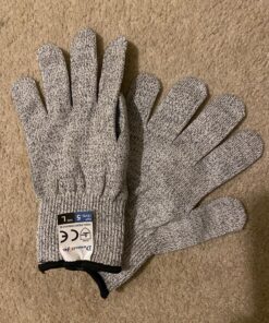 Dowellife Large Grey Protective Gloves with Cut Resistance, Machine Washable Large (Pack of 1) Original 35 81x0Q1oEbSL