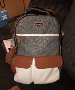 Itzy Ritzy Diaper Bag - Large Capacity Boss Backpack Diaper Bag Featuring Bottle Pockets, Changing Pad, Stroller Clips & Comfortable Straps, Coffee And Cream Large (Pack of 1) Coffee & Cream 64 81x22wV5 3L 1