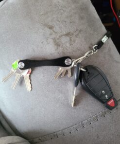 KeySmart Key Holder for Keychain Key Ring - Compact Key Organizer Key Chain Key Case, Minimalist Pocket-Sized EDC Keychain, Loop Piece for Car Fobs, Expandable (up to 14 Keys, Black) 33 81x2UJmLcuL 1