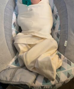 HALO 100% Cotton Sleepsack Swaddle, 3-Way Adjustable Wearable Blanket, TOG 1.5, Cream, Small, 3-6 Months Small (Pack of 1) 35 81x2ntJDX9L