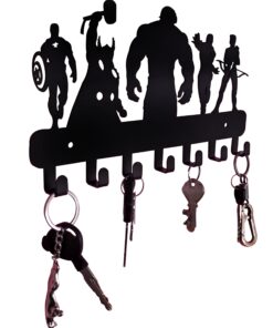 Alternative view of HeavenlyKraft Superheros Wall Mounted Metal Key Holder, Metal Key Hooks, Superhero Key Hooks for Wall, Superhero’s Decorative Key Holder, Gift for Superhero Lovers, Size: 10.6 X 7.5 X 1 in