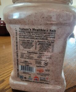 Himalayan Chef Himalayan Pink Salt Fine Grain, Plastic Jar-5 lbs Himalayan Salt fine Plastic Jar 5 Pound (Pack of 1) 45 81x6beSdm5L