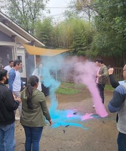 Chameleon Colors Gender Reveal Powder Set - 10 Individual Easy-Open Bags - 5 Bags of Blue and 5 Pink Color Chalk Powder for Photography, Baby Boy or Girl Gender Reveal and More - 10 Pack of 70g Bags Blue and Pink 24 81xATENps0L