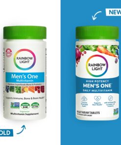 Rainbow Light Multivitamin for Men, Vitamin C, D & Zinc, Probiotics, Men's One Multivitamin Provides High Potency Immune Support, Non-GMO, Vegetarian, 150 Tablets 150 Count (Pack of 1) 30 81xBvzMzKzL 1