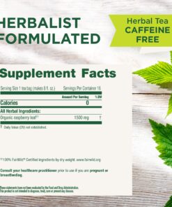 Traditional Medicinals Tea, Organic Raspberry Leaf, Eases Menstrual Cramps, Supports a Healthy Pregnancy, 96 Tea Bags (6 Pack) 16 Count (Pack of 6) 17 81xCmq29D5L