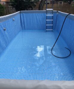 Intex 18ft X 9ft X 52in Ultra Frame Rectangular Pool Set with Sand Filter Pump, Ladder, Ground Cloth & Pool Cover 18 ft x 9 ft x 52 in 59 81xDjTCSMFL 1