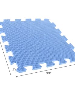 Foam Floor Mats - Interlocking EVA Foam Padding for Home Gym - Non-Toxic 8-Piece Play Mat Set for Toddlers, Babies, and Kids by Stalwart (Multicolor) 20 81xDxZcdvTL