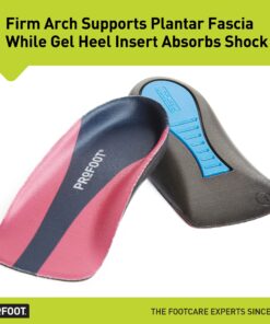 PROFOOT Orthotic Insoles for Plantar Fasciitis & Heel Pain, Women's 6-10, Gel Heel Shock Absorbing Insoles to Help Reduce Pain & Stress, Foot Care Arch Support Inserts for Shoes 1 Pair 28 81xE3LZG1AL