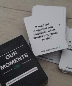 OUR MOMENTS Kids: 100 Conversation Starter Cards for Families and Kids - Relationship Building - Car Travel, Road Trip & Card Game for Healthy Loving Family - Questions for Family Activities 40 81xE5tKbERL