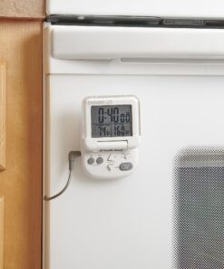 Polder Digital in Oven Programmable Thermometer and Timer, Flip Top Display and Magnetic Wall Mount for Easy Reading, White Multicolor 18 81xHhg6gSS