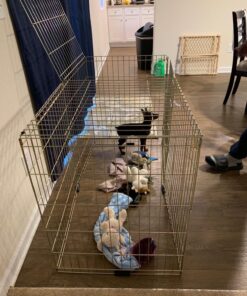 MidWest Homes for Pets Foldable Metal Dog Exercise Pen / Pet Playpen, Gold zinc w/ door, 24'W x 30'H, 1-Year Manufacturer's Warranty 30" H 48 81xJnCMU3ML