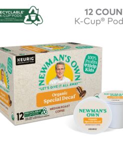 Newman's Own Organics Special Blend Decaf Keurig Single-Serve K-Cup Pods, Medium Roast Coffee, 72 Count (6 Packs of 12) Decaf Special Blend 17 81xJqtHa77L