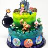Mario Brothers 23 Piece Birthday Cake Topper Set Featuring Mario Castle, Bomb, Mario Coins, 6 Mario Figures Including Mario, Luigi, Princess Peach, Toad, Yoshi, Donkey Kong, and 12 Mario 1" 44 81xKP6c26JL