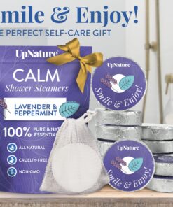 UpNature Shower Steamers Aromatherapy, Calm 12pcs - Lavender Shower Steamer Restore Relaxation, Essential Oil Lavender Shower Bath Bombs Tablets for Stress Relief, Self Care Gifts for Women & Men Calm Relaxation 20 81xKwiewW1L