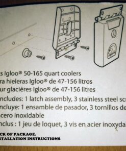 Igloo Hybrid Stainless and Plastic Latch (3.38 L x 0.57 W x 0.57 D Inches) - Black/Silver Black, Stainless Steel 66 81xL9TEufBL