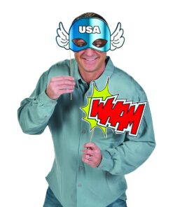 Super Hero Stick Costume Props (1 Dozen) PhotoBooth Supplies, Birthday Party Favors, DIY Decorations 21 81xLD3A nxL