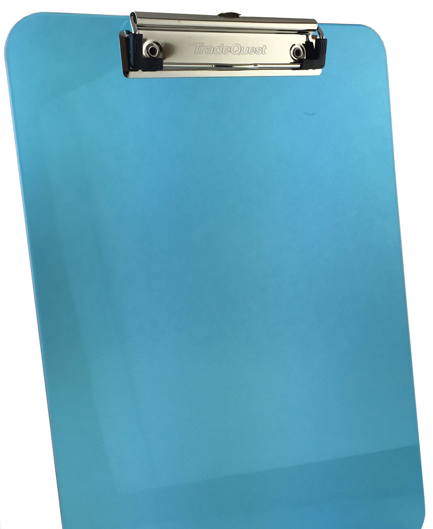 Trade Quest Plastic Clipboard Transparent Color Letter Size Low Profile Clip (Pack of 6) (Assorted) Assorted 2 Trade Quest Plastic Clipboard Transparent Color Letter Size Low Profile Clip (Pack of 6) (Assorted) Assorted - Image 2