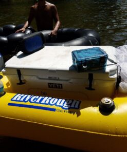 SOLSTICE Super Chill Inflatable River Raft Float Tube Series 1-6 Person With Cupholders Cooler Mesh Bottom Backrest Grab Handles Tie On Rope For River Lake Ocean Pool Floating Snow Heavy Duty Material Floating Cooler Raft 22 81xObsldS4L