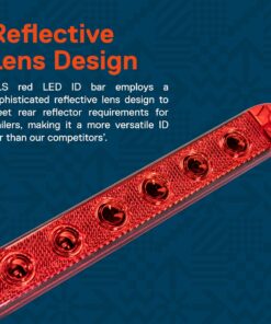 Alternative view of TRUE MODS 2pc 16" 11 Red LED Trailer Light Bar [DOT Compliant] [IP65 Waterproof] [Park/Brake/Turn Signal] Running Marker ID Trailer Tail Light for 80" Utility Marine Boat Trailers 2 Pack