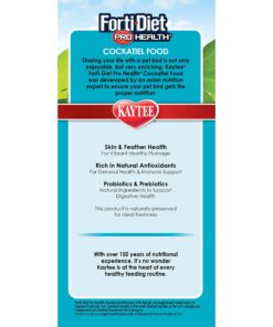 Kaytee Forti-Diet Pro Health Cockatiel Pet Bird Food, 5 Pound 5 Pound (Pack of 1) 26 81xOu297ZqL