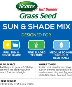 Scotts Turf Builder Grass Seed Sun & Shade Mix, Grows in Extreme Conditions & Spreads for a Durable Lawn, 7 lbs. 1 Pack 7 lb. 49 81xOvuh9hNL 1