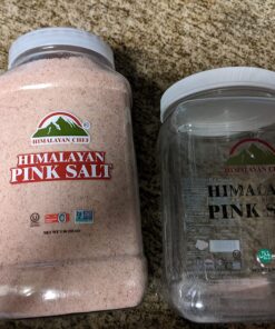 Himalayan Chef Himalayan Pink Salt Fine Grain, Plastic Jar-5 lbs Himalayan Salt fine Plastic Jar 5 Pound (Pack of 1) 38 81xP5xqpEL