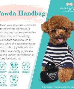 Haute Diggity Dog Fashion Hound Designer Handbags & Bones Collection – Soft Plush Designer Dog Toys with Squeaker and Fun, Parody Designs from Safe, Machine-Washable Materials for All Breeds & Sizes Small Pawda Bag 14 81xPCih7oML