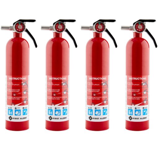 First Alert Home1-4, First Alert  Standard Home Fire Extinguisher, Red 4pk 4 PACK