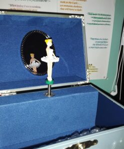 Jewelkeeper Girl's Musical Jewelry Storage Box with Twirling Fairy Blue and White Star Design, Swan Lake Tune 27 81xR xwRFnL