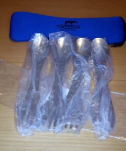 Tapirus 5 Spork Of Steel Utensils Set | Durable & Rust Proof Stainless Steel | Spoon, Fork & Knife Flatware | For Camping, Fishing, Hunting & Outdoor Activities | With Bottle Opener & Carrying Case 64 81xSsFHWhhL