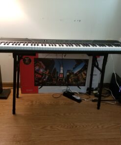 Gator Frameworks Keyboard and Audio Utility Table with Multi Point Adjustability and Built in Leveling Bubble; Min/Max Height - 26"/44" (GFW-UTILITY-TBL), Black 34 81xTc9YFMwL