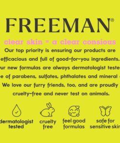 FREEMAN Polishing Charcoal & Black Sugar Facial Gel Mask, Purifies Skin, Not Over-Drying, Polishing Face Mask, Exfoliating, Removes Dead Skin, Perfect For All Skin Types, 6 fl.oz./ 175 mL Tube 32 81xUXXMDxuL