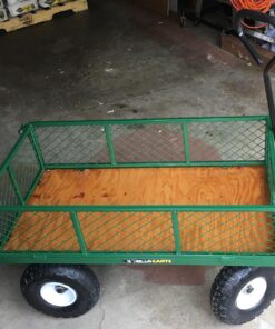 Gorilla Carts GOR400-COM Steel Garden Cart, Steel Mesh Removable Sides, 3 cu ft, 400 lb Capacity, Green 48 81xWApH5kL