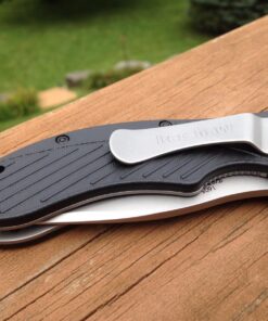 Kershaw Clash Pocketknife, 3" 8Cr13MoV Steel Drop Point Blade, Assisted One-Handed Flipper Opening, Folding Utility EDC 42 81xZDwZS91L