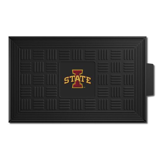 FANMATS 12761 Iowa State Cyclones Heavy Duty Vinyl Medallion Outdoor Door Mat - 19.5in. x 31in.