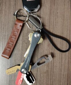 KeySmart Key Holder for Keychain Key Ring - Compact Key Organizer Key Chain Key Case, Minimalist Pocket-Sized EDC Keychain, Loop Piece for Car Fobs, Expandable (up to 14 Keys, Black) 49 81xceMu7haL 1