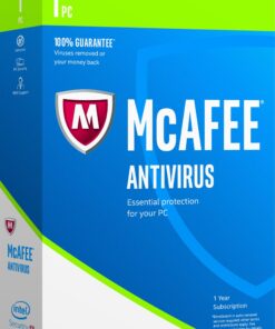 McAfee 2017 AntiVirus -1 PC [Keycode] 1 Device/Key Code