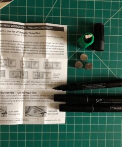Dri Mark Dual Test - The Original Smart Money Pen with UV LED Cap Counterfeit Detector System - Plus 2 Free Detector Pens - Money Loss Prevention - Fraud Protection, Black, 3 Count (Pack of 1) 49 81xfZ w6rOL