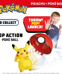 Pokemon Pop Action Poké Ball Launcher, Comes with Launching Pikachu Mini-Plush & Poke Ball - Flies up to 10ft into Battle Action 7 81xfZvYyDIL