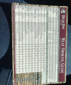 Bear Paws Meat Smoking Guide Magnet - Smoker Accessories - Grilling/BBQ Quick Reference Smoking Chart - Wood Chips - Wood Pellets - Time and Temperature Wood Grain 18 81xg0tGt56L