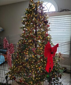 MidWest Homes for Pets Foldable Metal Dog Exercise Pen / Pet Playpen, Black w/ door, 24'W x 48'H, 1-Year Manufacturer's Warranty 48" H 47 81xilykO1iL