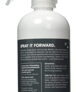 Alternative view of Better Life Granite Cleaner and Polish - Stone Countertop Cleaner for Marble, Quartz, Slate, Concrete Surfaces or Floors - Streak-Free Granite Stain Remover - 16oz Pomegranate & Grapefruit 16 Fl Oz (Pack of 1)