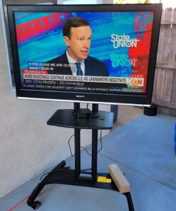 Mount Factory Rolling TV Cart Mobile TV Stand for 40-65 inch Flat Screen, LED, LCD, OLED, Plasma, Curved TV's - Universal Mount with Wheels 36 81xklFP6cmL