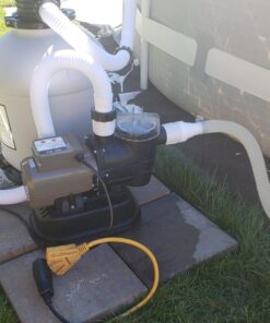 XtremepowerUS 3,100GPH Swimming Pool 16" Sand Filter 3/4 HP Pool Pump w/ Timer 15,000GAL Above Ground Pool Set 16" Sand Filter W/ Pump 44 81xnFm3zeoL