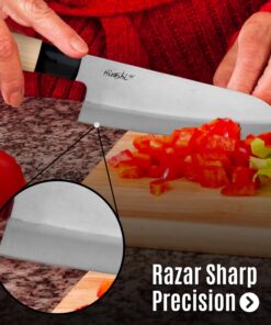 Premium Sushi & Sashimi Chef’s Knives – Set of 4 Knives - Ultra High Carbon Steel Blades 14 81xp3JBPKYL