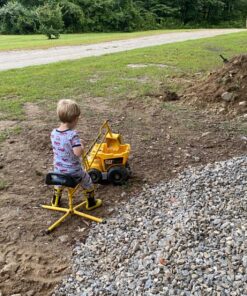The Big Dig Sandbox Digger Excavator Crane with 360 Degree Rotation with Base Great for Sand, Dirt and Snow, Steel Outdoor Play Toy, Yellow 58 81xqdbe6PPL