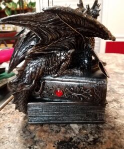 Mythical Guardian Dragon Trinket Box Statue with Hidden Book Storage Compartment for Decorative Gothic & Medieval Décor and Figurines As Jewelry Boxes or Fantasy Gifts for Office Study-Library 54 81xsR5H71hL